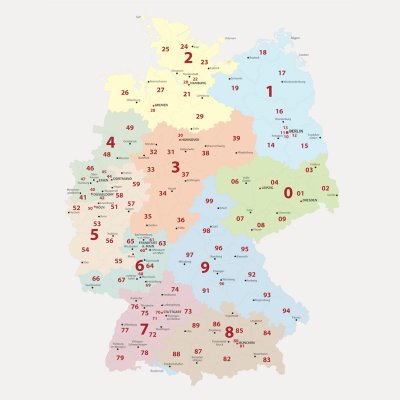 Postleitzahlen Deutschland